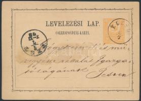 1872 Díjjegyes levelezőlap / PS-card ÉLESD - PEST