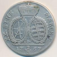 Német Államok / Szász-Albertin 1767EDC 2/3 Tallér Ag "III. Frigyes Ágost" T:3 forrasztásny...