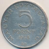 1948. 5Ft Ag "Petőfi" T:2-