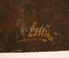 Olvashatatlan jelzéssel: Torkolat. Olaj, farost, 27×47 cm