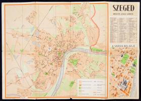 1958 Szeged, Sopron, Székesfehérvár, Debrecen városok térképe, 4 db
