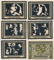 Németország / Weimari Köztársaság / Auerbach 1921. 50Pf (3x) + 75Pf (3x) T:I-
Germany / Weimar repu...