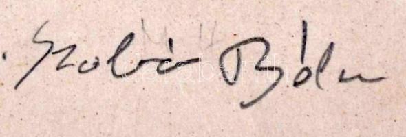 Szabó jelzéssel: Erdő részlet. Fametszet, papír, 26×22 cm