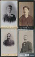 cca 1880-1900 Keményhátú kabinetfotók úrakrólról különböző magyar és külföldi műtermekből, 10db, 10x...