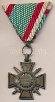 1942. "Tűzkereszt I. fokozata" fém kitüntetés mellszalaggal T:2,2-  Hungary 1942. "Hungarian Fire Cross 1st class" metal decoration with modern ribbon C:XF,VF