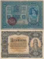 24db klf korona bankjegy jobb darabokkal, közte 1914. 50K "MAGYARORSZÁG" felülbélyegzéssel, 1918. 25K "3115" 3mm, hullámos hátlappal, 1920. 1000K "Orell Füssli Zürich" T:vegyes