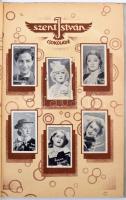 cca 1930-1945 Mozi Csoki, a Szent István Csokoládégyár albuma 98 beragasztott színészképpel