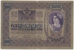 1918. 10.000K piros "MAGYARORSZÁG" felülbélyegzéssel T:III