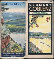 cca 1930-1940 2 db, utazási prospektus német és angol nyelven(Koblenz, Bayerische Ostmark) / Koblenz and Bayerisches Ostmark tourist guides