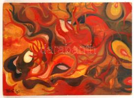 Hincz jelzéssel: Formák. Olaj, farost, 50×70 cm