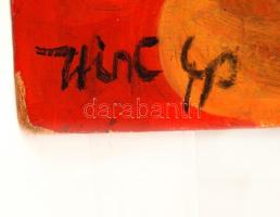 Hincz jelzéssel: Formák. Olaj, farost, 50×70 cm