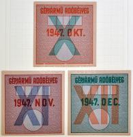 Gépjármű adójegyek tartalmas gyűjteménye 1933-1950, 281 különféle adójegy albumban /  Nice collectio...