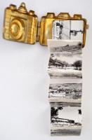 Mini fényképezőgép, belsejében Oberwiesenthal látványosságait bemutató leporellóval, 3,5x2 cm / Ober...