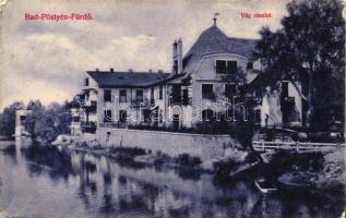 Pöstyén-fürdő, Piestany; Vág részlet, Löger villa, Laufer Nándor / river detail, villa (EB)