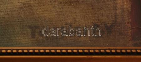 Olvashatatlan jelzéssel: Boltíves átjáró. Olaj, vászon, üvegezett keretben, 23×19 cm