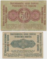 Litvánia/I. világháború/német megszállás/Darlehnskasse Ost, Posen 1916. 20k + 50k + 1R + 3R + Orosz ...