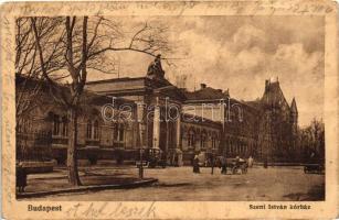 Budapest IX. Szent István Kórház, automobil, lovaskocsi (fa)