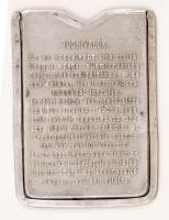 cca 1970 rendőrségi fém igazolványtartó, 10,5×7,5 cm