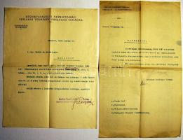 1919 Lakáskiutalási kérelem és határozat Somló Deső orsz. lakásügyi biztos aláírásával