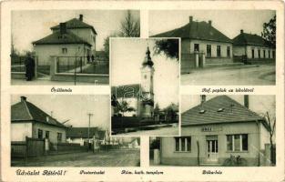 Réte, Reca; Őrállomás, Református paplak az iskolával, Római Katolikus templom, Posta, Dóka-ház (fa)