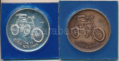 Fritz Mihály (1947-) 1989. "MÉE Szeged - Budai Baráti Kör / Csonka János" Br (42,5mm) és A...