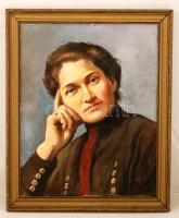 Glatz jelzéssel: Női portré. Olaj, vászon, keretben, 50×40 cm