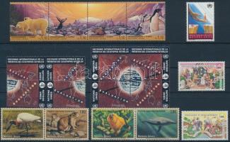 1993-1994 11 db bélyeg közte sorok + 1 db négyescsík + 1db négyestömb, 1993-1994 11 stamps with sets + 1 stripe of 4 + 1 block of 4
