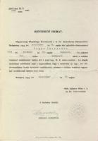 1944 Zsidótörvény alóli mentesitő okirat eredetije és 2 db okmánybélyeges hiteles másolat
