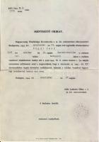 1944 Zsidótörvény alóli mentesitő okirat eredetije és 2 db okmánybélyeges hiteles másolat