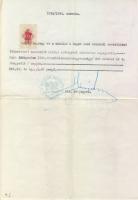 1944 Zsidótörvény alóli mentesitő okirat eredetije és 2 db okmánybélyeges hiteles másolat