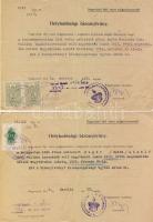 1942 2 db nagyváradi illetőségi bizonyítvány izraelita személyek részére