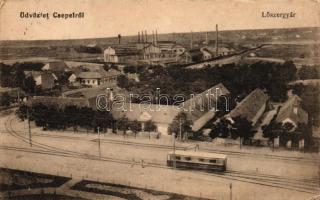 Budapest XXI. Csepel, Lőszergyár, villamos (EK)
