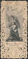 cca 1900 Csipke szentkép szép állapotban, 9x4cm