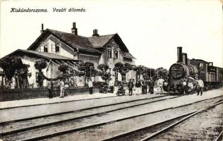 Kiskundorozsma, vasútállomás, gőzmozdony (EK)