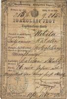 1862 Igazolási jegy (rossz állapot)