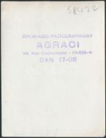 Jurij Alekszejevics Gagarin (1934-1968) űrhajós, pecséttel jelzett fotó, 9x12 cm /
Yuri Alekseyevic...