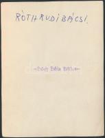 1916 Róth Rudolf ezredes fényképe, hátoldalon feliratozva, 11x9 cm