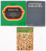Vegyes szakácskönyv tétel: Bajtala István: Római tál, Kövi Pál: Erdélyi lakoma, Magyaros ételek színe-java, 3db