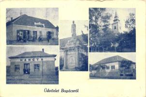 Bogács, Hangya Szövetkezeti boltok, templom, kiadja a bogácsi Hangya Szövetkezet (EB)