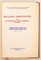 Socialist Constitution of The Democratic People's Republic of Korea. Pyongyang, 1975, Foreign L...