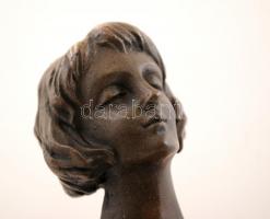 D'Arte Bronze Bruno Zach után: Domina. Bronz, alabástrom talapzaton, modern nagy szériában kész...