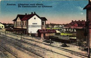 Komárom, Komárno; Újkomáromi vasúti állomás / railway station