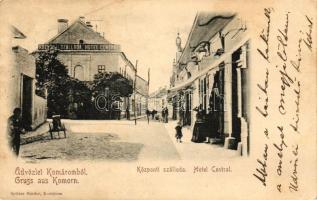Komárom, Komárno; Központi Szálloda, kiadja Spitzer Sándor / Hotel Central (EB)
