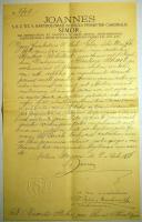 1886 Simor János hercegprímás által aláírt okirat