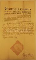 1808 Kurbély György püspök aláírt levele