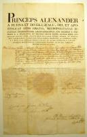 1824 Alexander hercegprímás aláírt levele