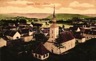 Fogaras, Fagaras; látkép, templom / general view, church