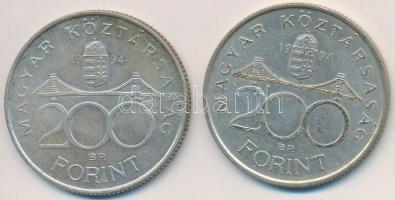 1994. 200Ft Ag "Deák" (2x) T:2,2-