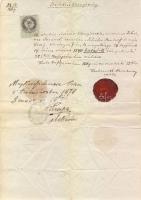 1869 Hochmut Ábrahám rabbi autográf levele