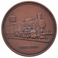 Kósa István (1953-) 2006. "150 éves a MÁV szolnoki járműjavító / 1856-2006" Br plakett eredeti tokban (65mm) T:1